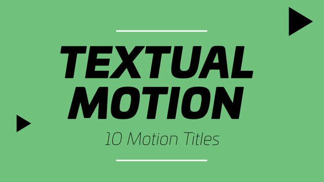 Textual Motion Revolution | Animated Titles with Control Panel