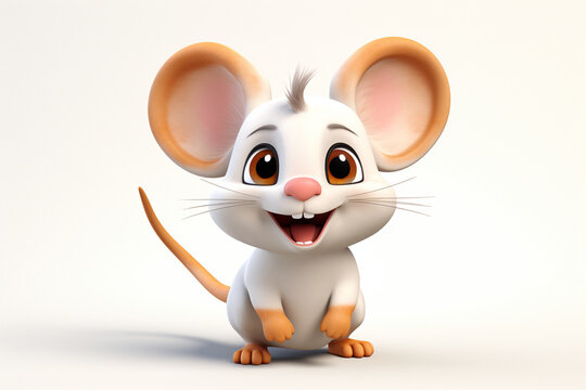 3d cartoon design cute character of a mouse