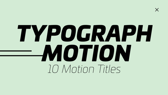 Typography Motion Pro | Animated Titles with Control Panel