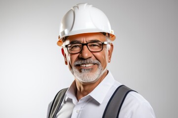 Smart portrait, male senior engineer standing with his arms crossed confidently. - 651947890