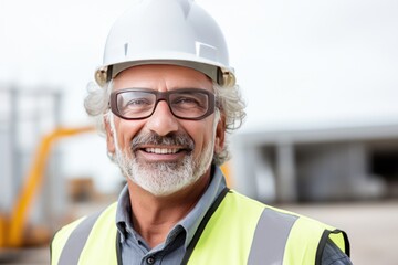 Smart portrait, male senior engineer standing with his arms crossed confidently. - 651947897