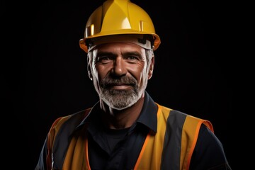 Smart portrait, male senior engineer standing with his arms crossed confidently. - 651948040