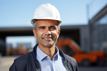 Smart portrait, male senior engineer standing with his arms crossed confidently. - 651948044