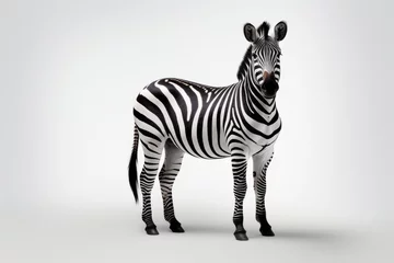 Möbelaufkleber zebra isolated on white © Mynn Shariff