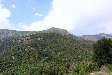 beautiful mountain landscape in die centre of corsica, france