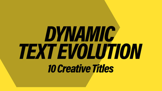 Dynamic Text Evolution | Animated Titles with Control Panel