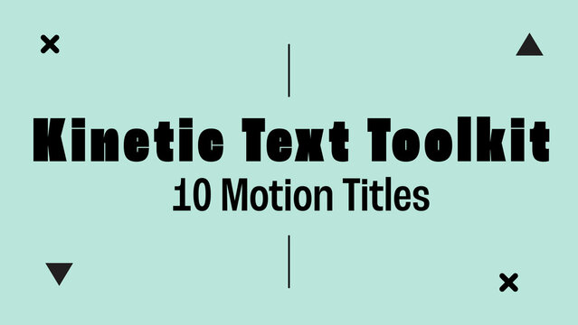 Kinetic Text Toolkit | Animated Titles with Control Panel