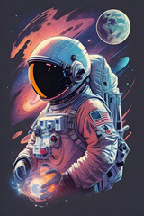 astronaut in galaxy
