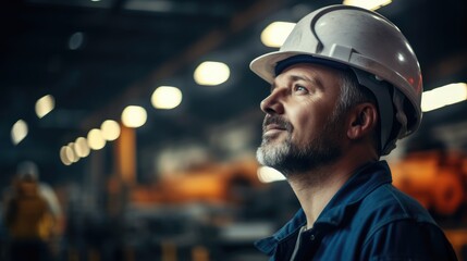 Industrial engineer doing work at the Heavy Industry Manufacturing Factory.