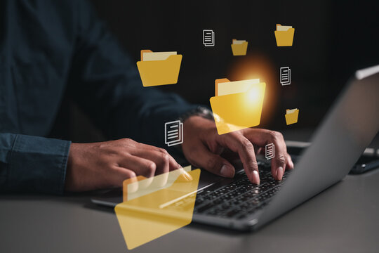 file manager, document, folder, information, management, system, storage, multimedia, file, transmission. typing keyboard to input data and file transmission. file management and folder information.