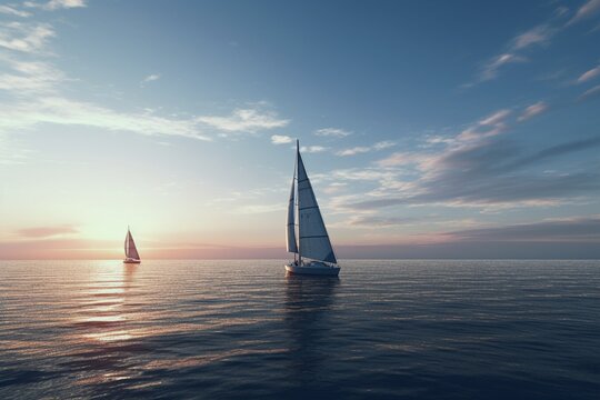 sailboat on the sea, Generative AI
