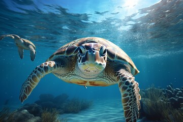 green sea turtle, Generative AI