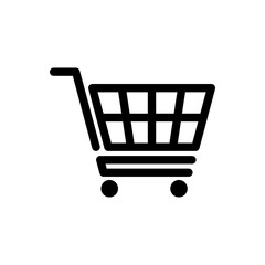 Shopping cart icon vector black. Shopping cart icon. Shopping cart. Business icon.