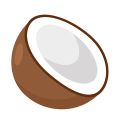 illustration of a half coconut