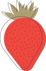 Vibrant Strawberry Icon - Fresh and Delicious Fruit Illustration