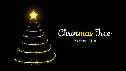 Christmas tree star lighting effect