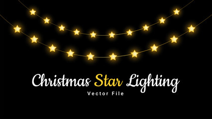 Christmas star lights background