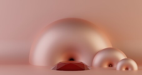 3D donut podium for product advertisement in 4K resolution