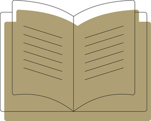 Colorful Open Book Icon - Education and Learning Symbol