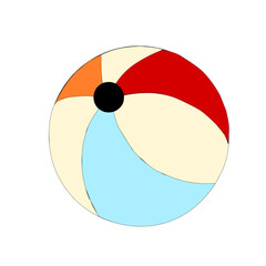 Icono de una pelota de playa para un día de playa © Macu
