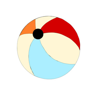 Icono de una pelota de playa para un d&iacute;a de playa