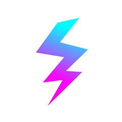 lightning icon on a transparent background 