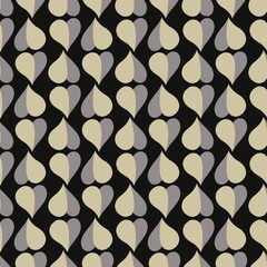 seamless pattern with hearts on a dark background