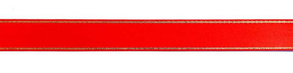 red ribbon isolated on clear background