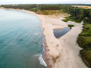 Summer Vibes Drone Shot Above the Beach