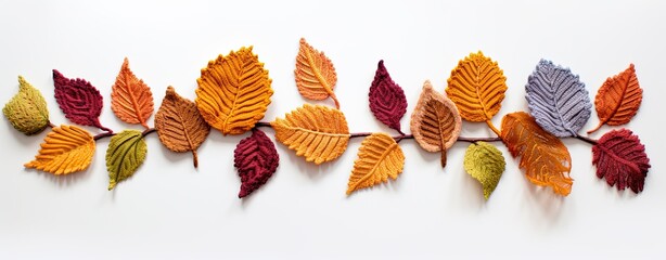 Fall garland made of felt