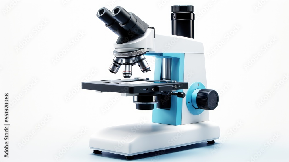 Aufkleber explore the future of science and technology with a high-tech microscope.