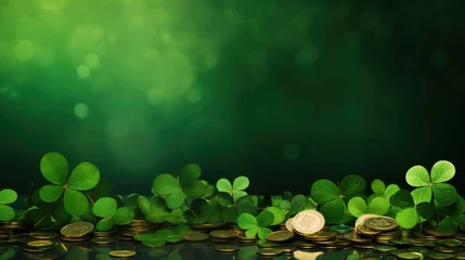 Foto op Plexiglas St. Patrick's Day Celebration: Green St. Patrick's Day Background for Festive Greetings. © pvl0707