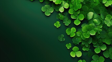 St. Patrick's Day Celebration: Green St. Patrick's Day Background for Festive Greetings. - 651970879