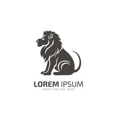 Lion logo vector illustration, emblem design isolated on white background