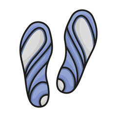 Print of shoe vector icon. Color vector icon isolated on white background print of shoe .