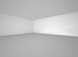 empty room with wall 3d