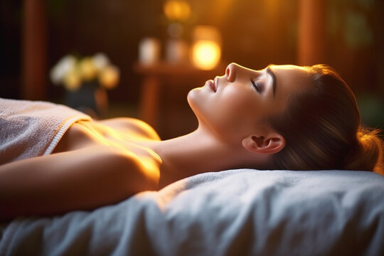 Woman Enjoying a Relaxing Massage Session