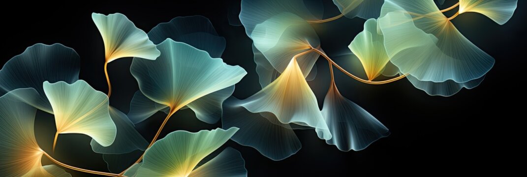 Pattern of gingko biloba leaf