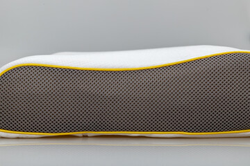 Studio shot of orthopedic pillow, memory foam, natural latex pillow.