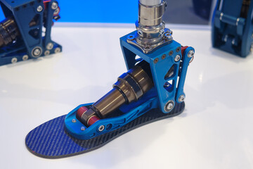 Artificial limb technology to participate in extreme sports, showcasing determination and a healthy lifestyle.