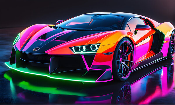 bright car and paint concept