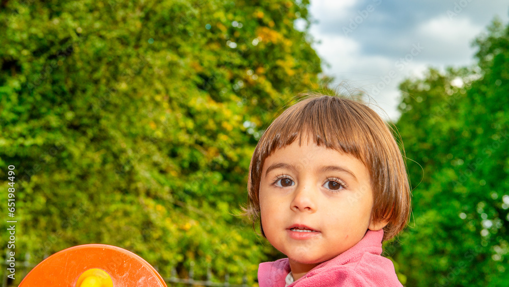 Canvas Prints Happy children on vacation in the city park