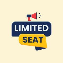 limited seats banner label clipart