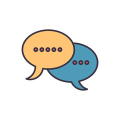 Speech Bubble related vector icon. Isolated on white background. Vector illustration