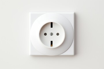 Recessed European socket wall. Room cord interior. Generate Ai - obrazy, fototapety, plakaty