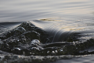 water flowing into the water