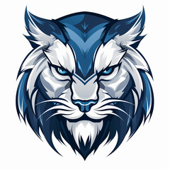 wildcat head illustration isolated on white