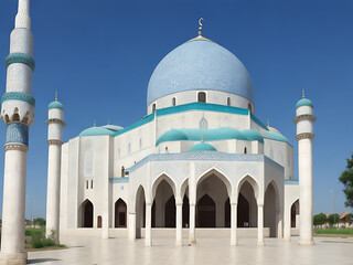 Obraz premium An Islamic background for a mosque , a background for Ramadan. Social media posts .Muslim Holy Month Ramadan Kareem