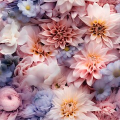 Realistic pastel floral pattern for elegant designs. Soft and versatile. Perfect for many projects
