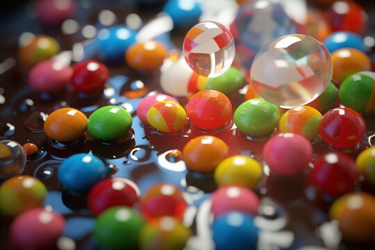 colorful beads, Generative AI